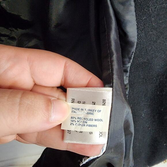 Old Navy Womens Jacket Size XS Black  80% Wool Blazer Collared Long Sleeve - Picture 8 of 13